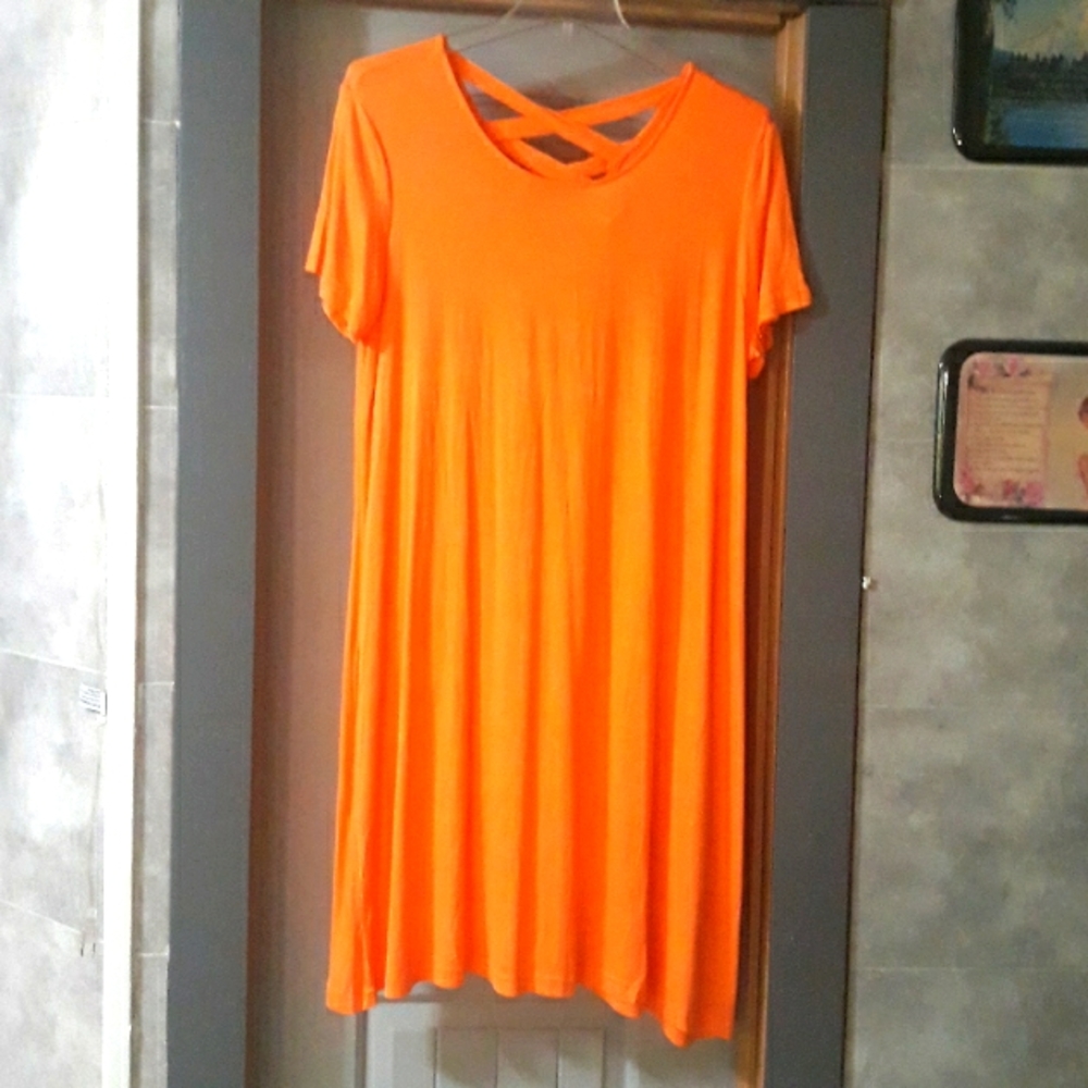 Lattice back knit dress sz L